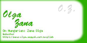 olga zana business card